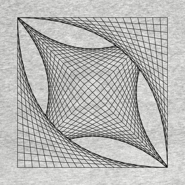 Wireframe, geometric, 3d optical illusion by TyneDesigns